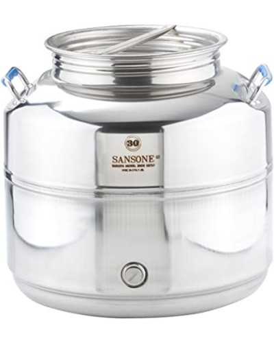 SANSONE CITERNE 30 LITRES POUR HUILE D OLIVE EN INOX 18 10 EUROPA MODEL