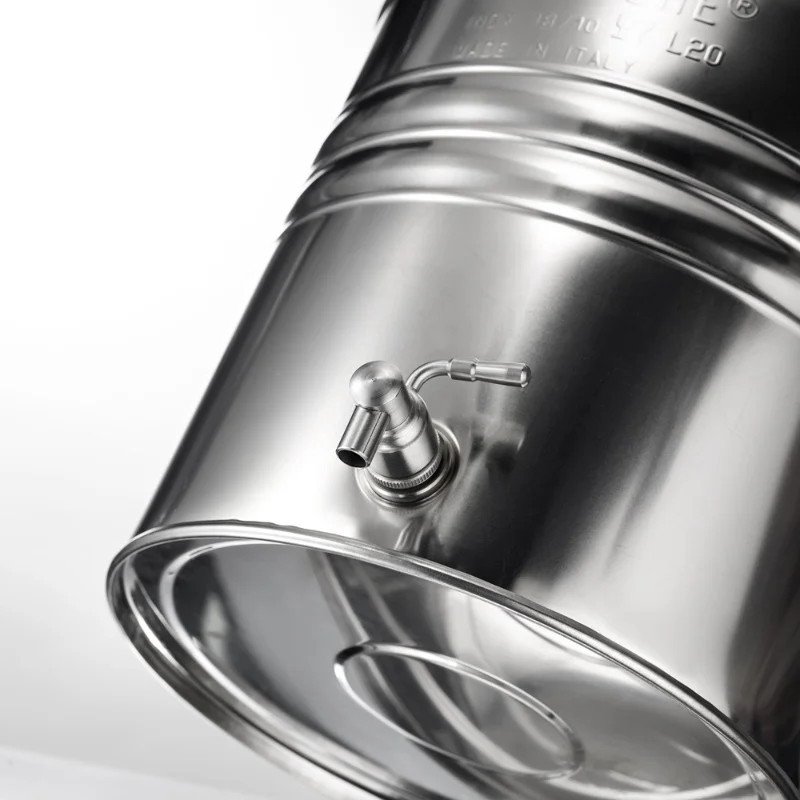 SANSONE CITERNE 100 LITRES POUR HUILE D'OLIVE-EN INOX 18/10 - AGRAFE MODEL