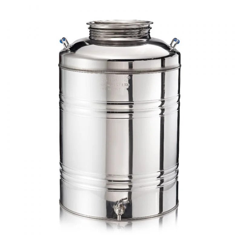 SANSONE CITERNE 100 LITRES POUR HUILE D'OLIVE-EN INOX 18/10 - AGRAFE MODEL