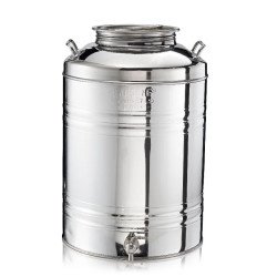 SANSONE CITERNE   50 LITRES POUR HUILE D'OLIVE  -EN INOX 18/10 AGRAFE MODEL SANS SUPPORT