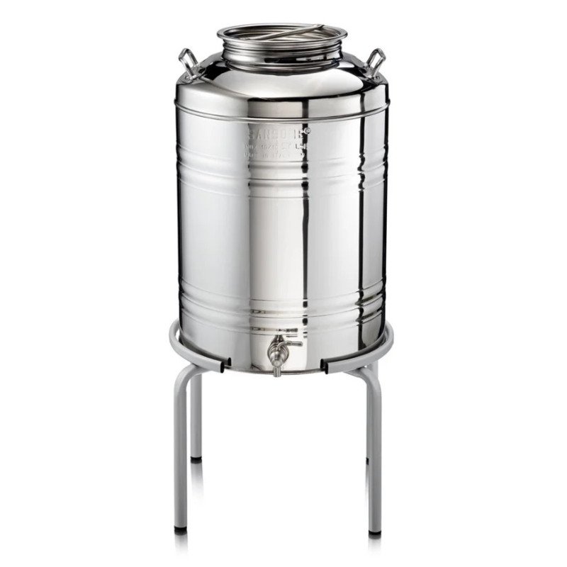 SANSONE CITERNE   50 LITRES POUR HUILE D'OLIVE  -EN INOX 18/10 AGRAFE MODEL SANS SUPPORT