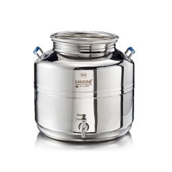 SANSONE CITERNE 30 LITRES POUR HUILE D'OLIVE-EN INOX 18/10 - EUROPA MODEL SANS SUPPORT