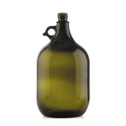BOUTEILLE D'HUILE Verre teinte avec Bouchon mécanique, 5 litres, 18 x 18 x 35 cm