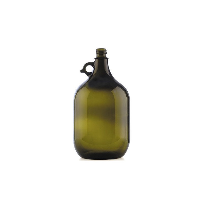 BOUTEILLE D'HUILE Verre teinte avec Bouchon mécanique, 5 litres, 18 x 18 x 35 cm