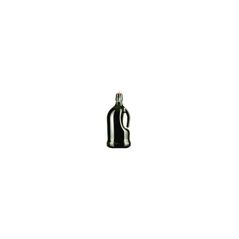 BOUTEILLE D'HUILE Verre teinte avec Bouchon mécanique, 1 litres, 27 X 11 cm