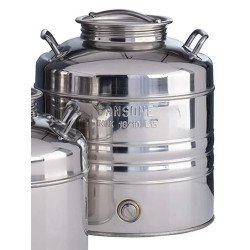 SANSONE CITERNE 30 LITRES POUR HUILE D'OLIVE-EN INOX 18/10 - AGRAFE MODEL SANS SUPPORT