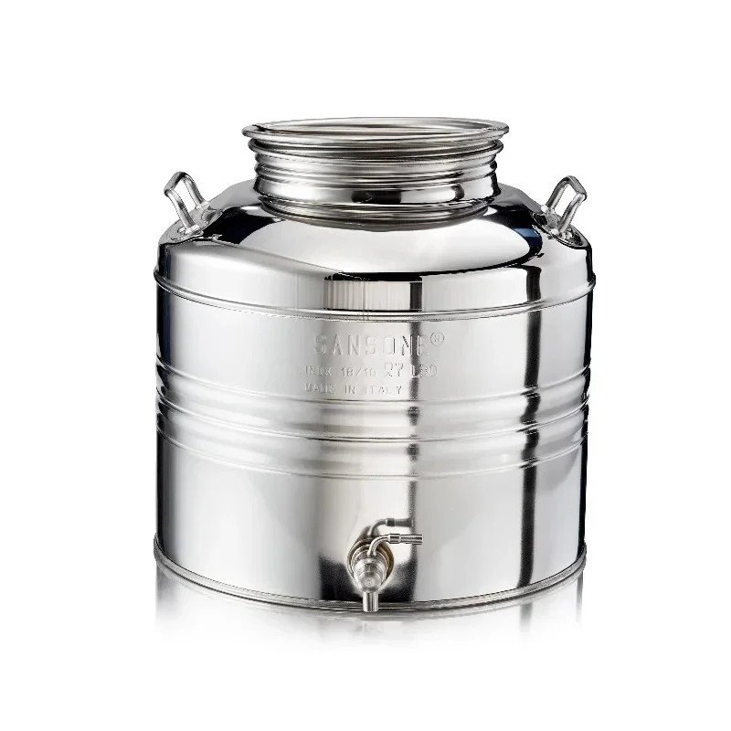 SANSONE CITERNE 30 LITRES POUR HUILE D'OLIVE-EN INOX 18/10 - AGRAFE MODEL SANS SUPPORT