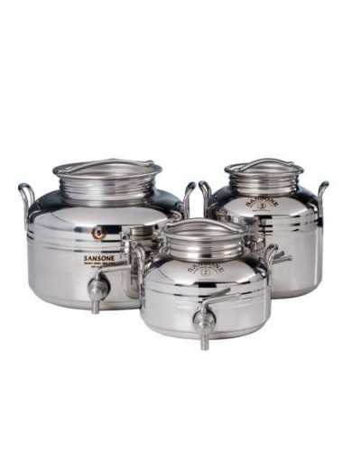 SANSONE CITERNE 3 LITRES POUR HUILE D'OLIVE-EN INOX 18/10 - EUROPA MODEL