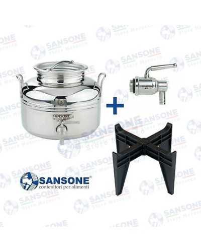 SANSONE CITERNE 5 LITRES POUR HUILE D'OLIVE-EN INOX 18/10 - EUROPA MODEL