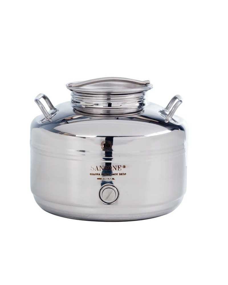 SANSONE CITERNE 10 LITRES POUR HUILE D'OLIVE-EN INOX 18/10 - EUROPA MODEL