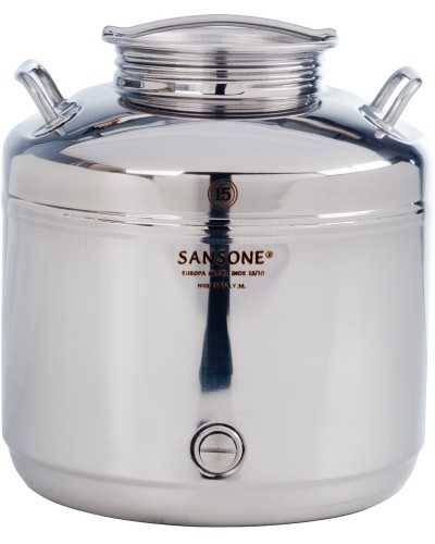 SANSONE CITERNE 15 LITRES POUR HUILE D'OLIVE-EN INOX 18/10 - EUROPA MODEL