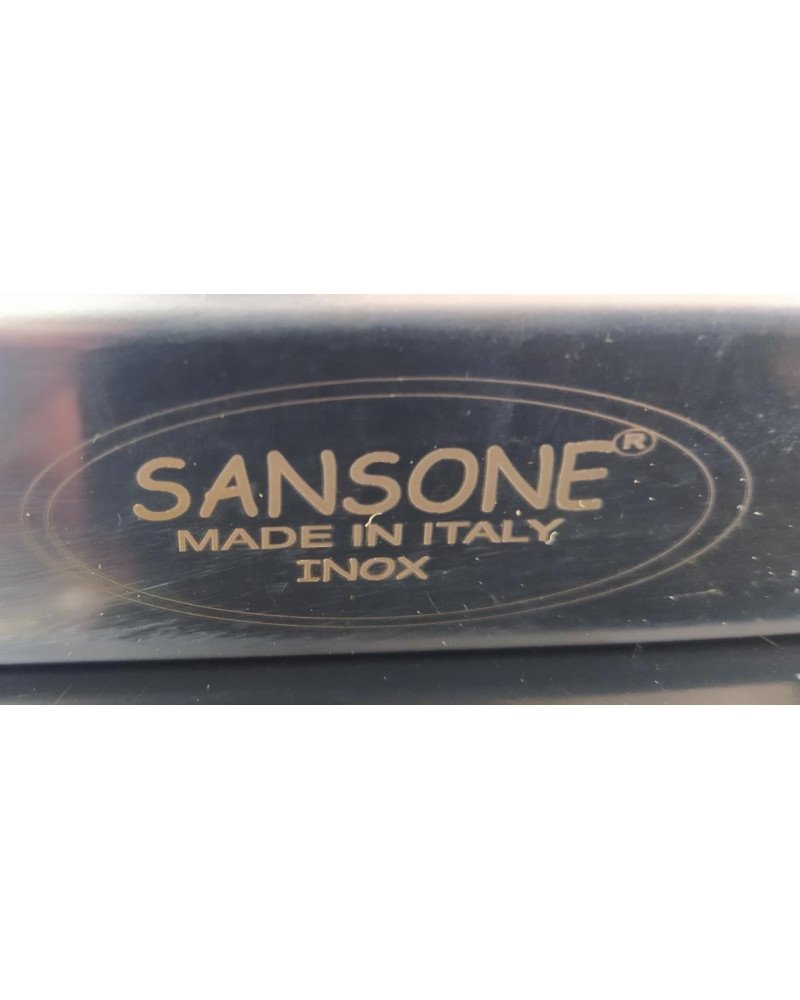 SANSONE SET DE HUILE ET VINAIGRE 4 PIÈCE EN INOX AVEC SUPPORT - INOX 18/10