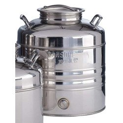 SANSONE CITERNE 15 LITRES POUR HUILE D'OLIVE-EN INOX 18/10 - AGRAFE MODEL