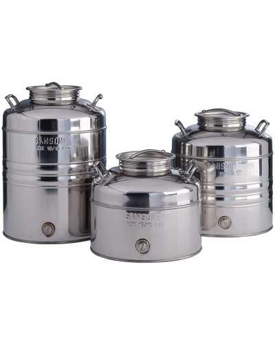 SANSONE CITERNE 20 LITRES POUR HUILE D'OLIVE-EN INOX 18/10 - AGRAFE MODEL