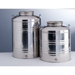 SANSONE CITERNE 75 LITRES POUR HUILE D'OLIVE-EN INOX 18/10 - AGRAFE MODEL