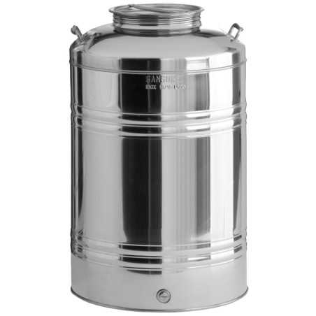 SANSONE CITERNE 100 LITRES POUR HUILE D'OLIVE-EN INOX 18/10 - AGRAFE MODEL