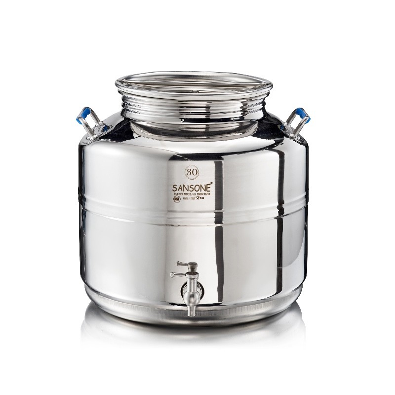 SANSONE CITERNE 30 LITRES POUR HUILE D'OLIVE -EN INOX 18/10 - EUROPA MODEL