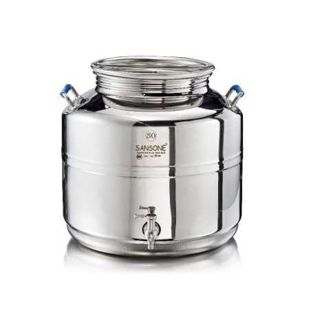 SANSONE CITERNE 30 LITRES POUR HUILE D'OLIVE -EN INOX 18/10 - EUROPA MODEL