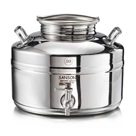 SANSONE CITERNE 10 LITRES POUR HUILE D'OLIVE-EN INOX 18/10 - EUROPA MODEL