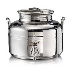 SANSONE CITERNE 5 LITRES POUR HUILE D'OLIVE-EN INOX 18/10 - EUROPA MODEL