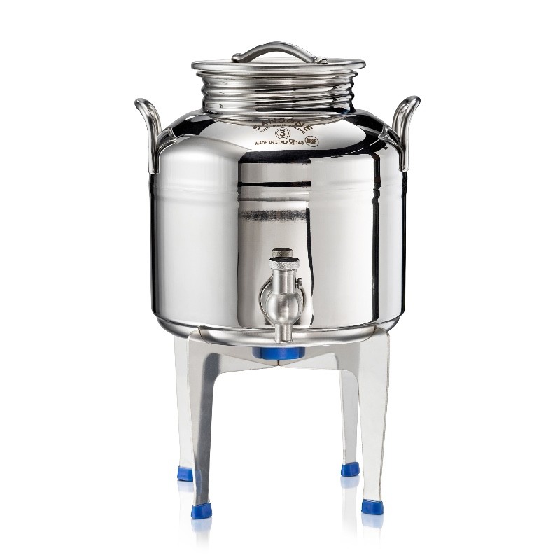 SANSONE CITERNE 3 LITRES POUR HUILE D'OLIVE-EN INOX 18/10 - EUROPA MODEL
