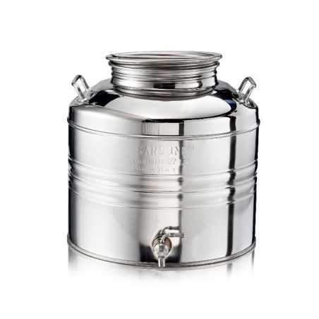 SANSONE CITERNE 30 LITRES POUR HUILE D'OLIVE-EN INOX 18/10 - AGRAFE MODEL