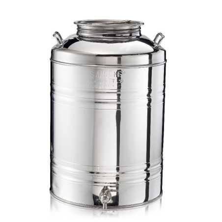 SANSONE CITERNE 50 LITRES POUR HUILE D'OLIVE-EN INOX 18/10 - AGRAFE MODEL