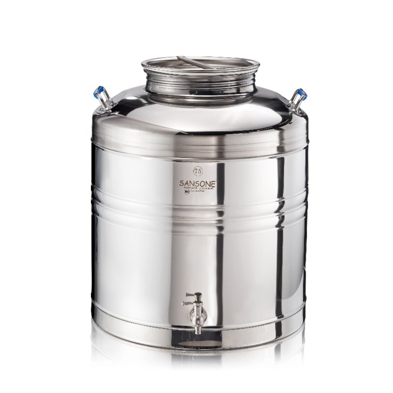 SANSONE CITERNE 75 LITRES POUR HUILE D'OLIVE -EN INOX 18/10 - EUROPA MODEL
