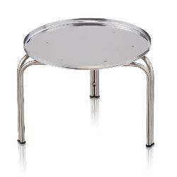 SUPPORT ROND AVEC 3 PIEDS EN INOX 18/10 POUR CITERNE 75-100LT LITRES