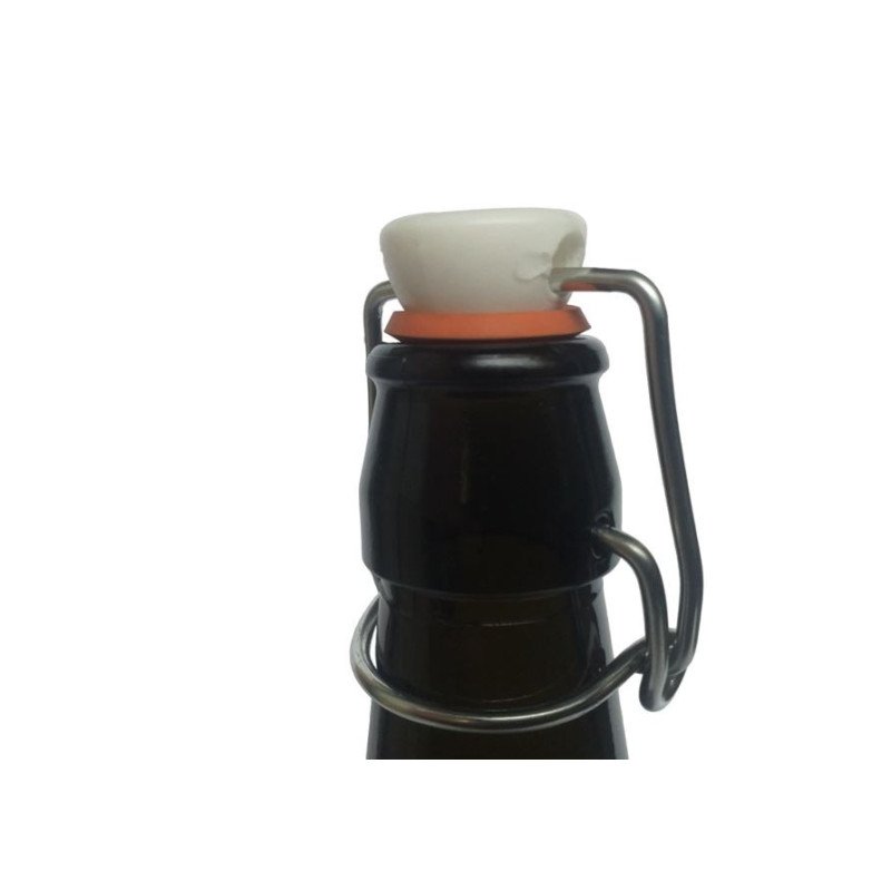 BOUTEILLE D'HUILE Verre teinte avec Bouchon mécanique, 1 litres, 27 X 11 cm