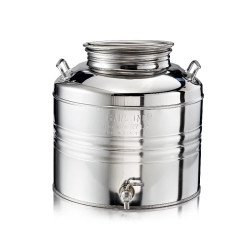 SANSONE CITERNE 30 LITRES POUR HUILE D'OLIVE-EN INOX 18/10 - AGRAFE MODEL SANS SUPPORT