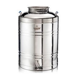 SANSONE CITERNE 100 LITRES POUR HUILE D'OLIVE -EN INOX 18/10 - EUROPA MODEL SANS SUPPORT