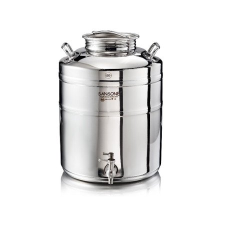 SANSONE CITERNE 20 LITRES POUR HUILE D'OLIVE -EN INOX 18/10 - EUROPA MODEL