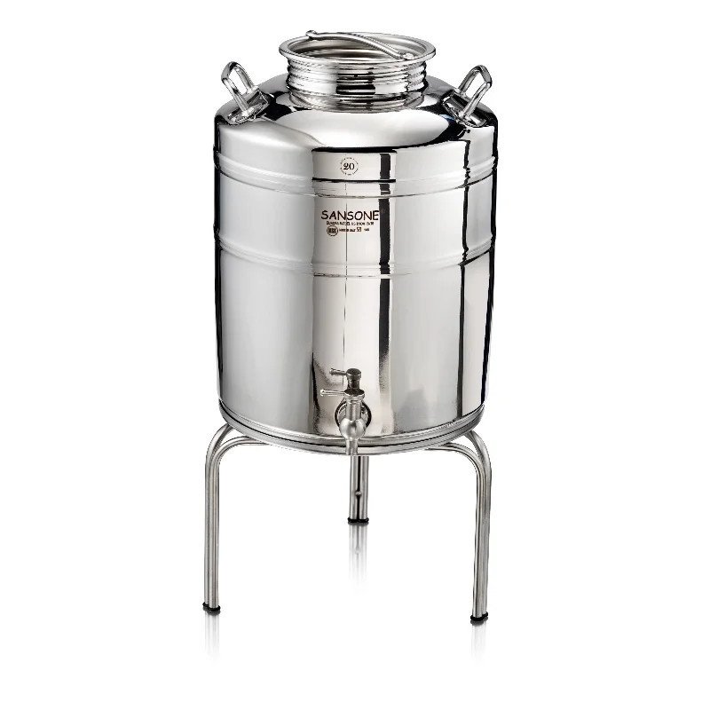 SANSONE CITERNE 20 LITRES POUR HUILE D'OLIVE -EN INOX 18/10 - EUROPA MODEL