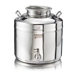 SANSONE CITERNE 15 LITRES POUR HUILE D'OLIVE-EN INOX 18/10 - EUROPA MODEL SANS SUPPORT