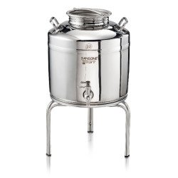 SANSONE CITERNE 15 LITRES POUR HUILE D'OLIVE-EN INOX 18/10 - EUROPA MODEL SANS SUPPORT