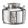 SANSONE CITERNE 10 LITRES POUR HUILE D'OLIVE-EN INOX 18/10 - EUROPA MODEL SANS SUPPORT
